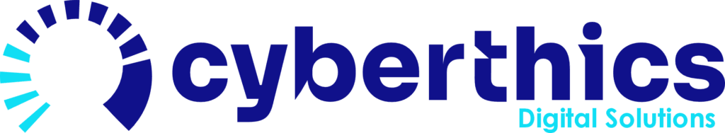Logo of Cyberthics featuring a stylized sunburst and the text 'Cyberthics Digital Solutions'.